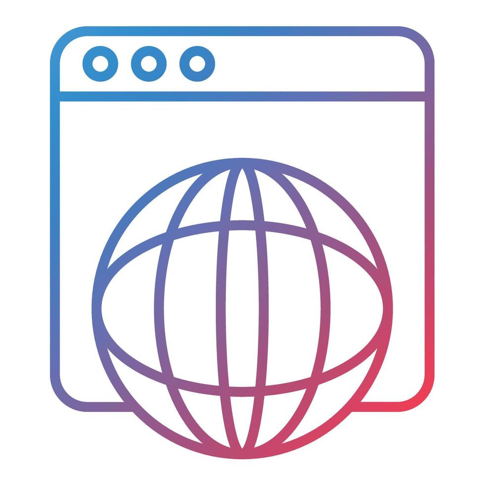 Internet Line Gradient Icon vector