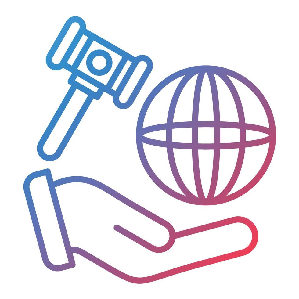 Diplomacy Line Gradient Icon vector
