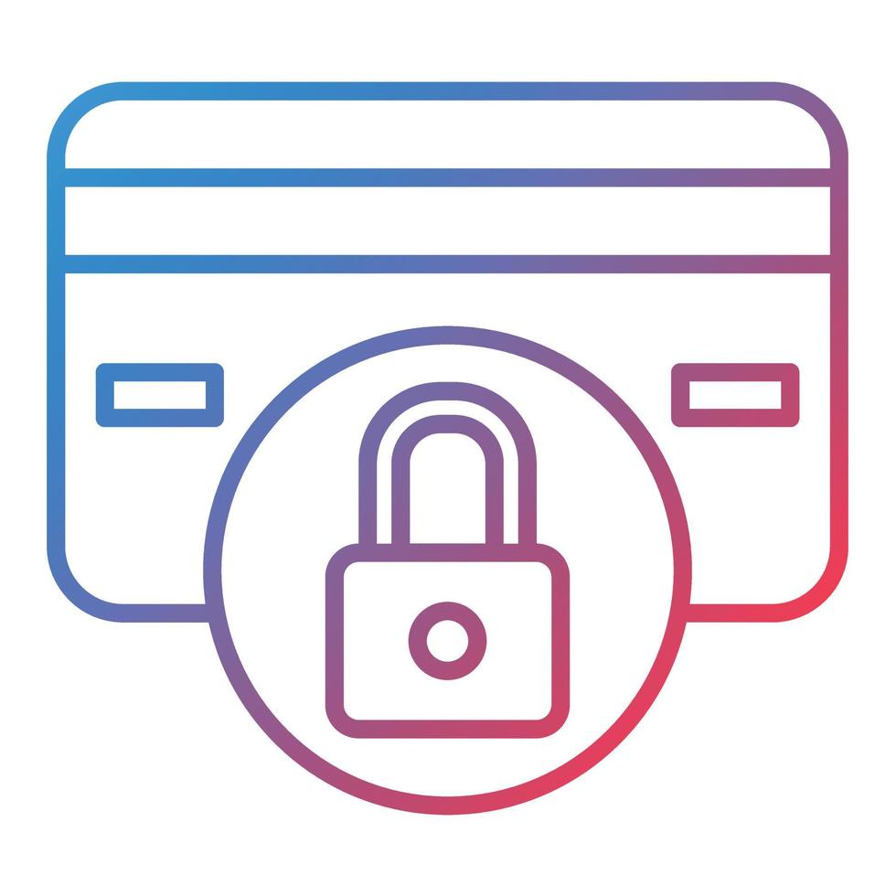 Payment Security Line Gradient Icon vector