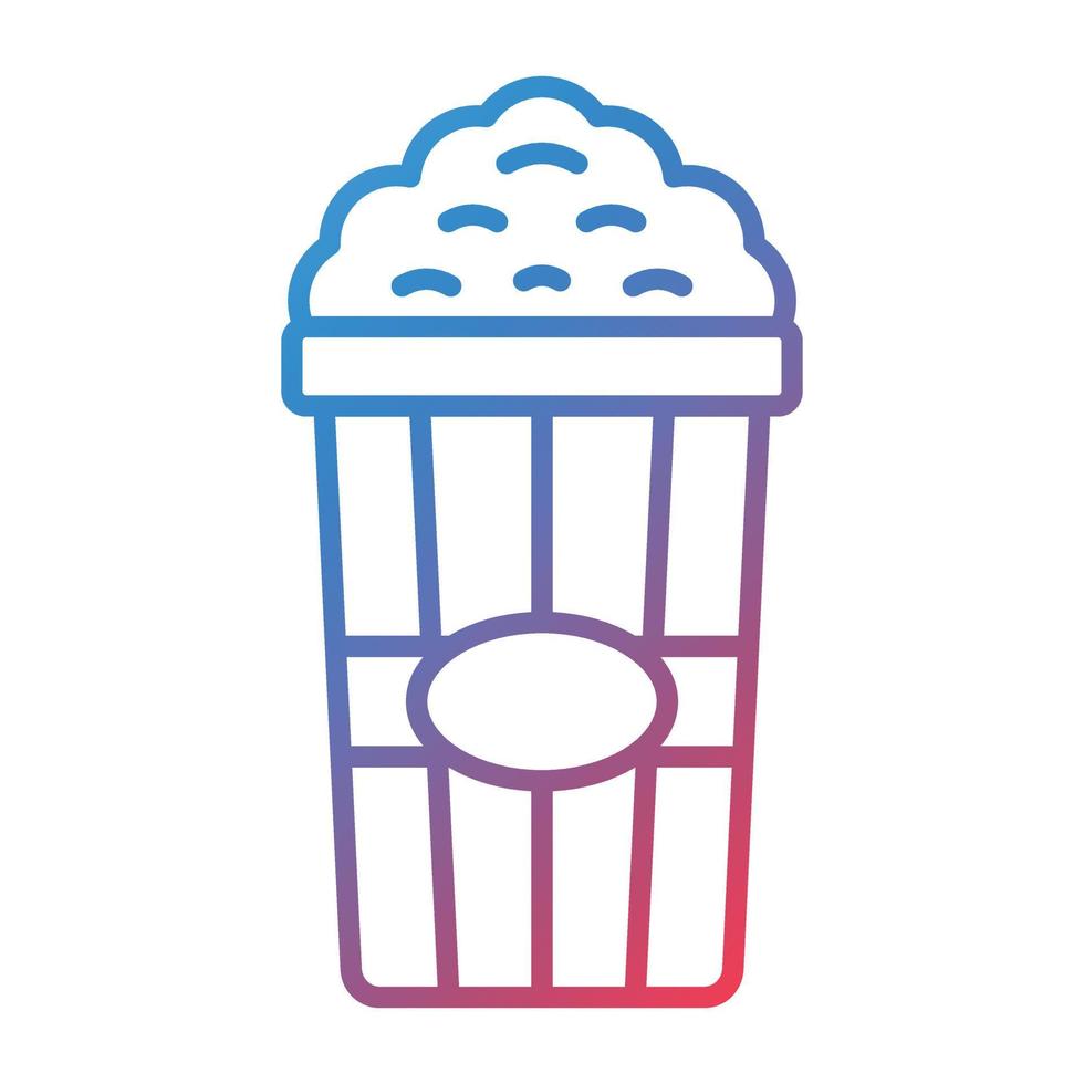 Popcorn Line Gradient Icon vector