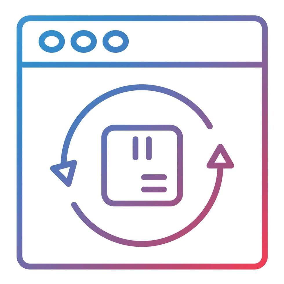 Rotation Line Gradient Icon vector