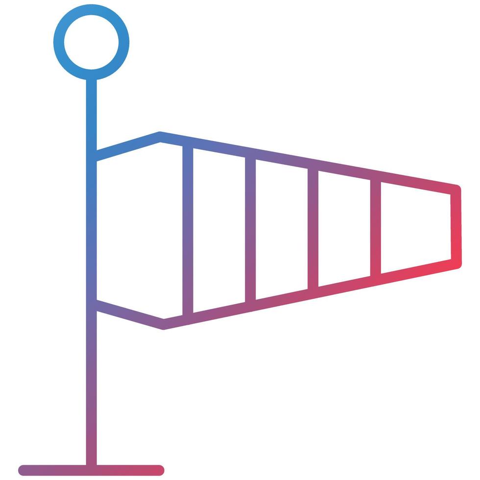 Windsock Line Gradient Icon vector