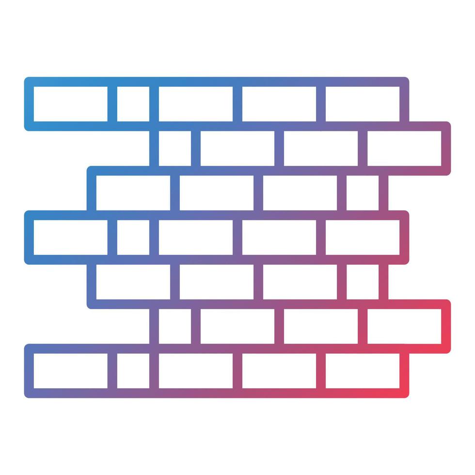 Berlin Wall Line Gradient Icon vector