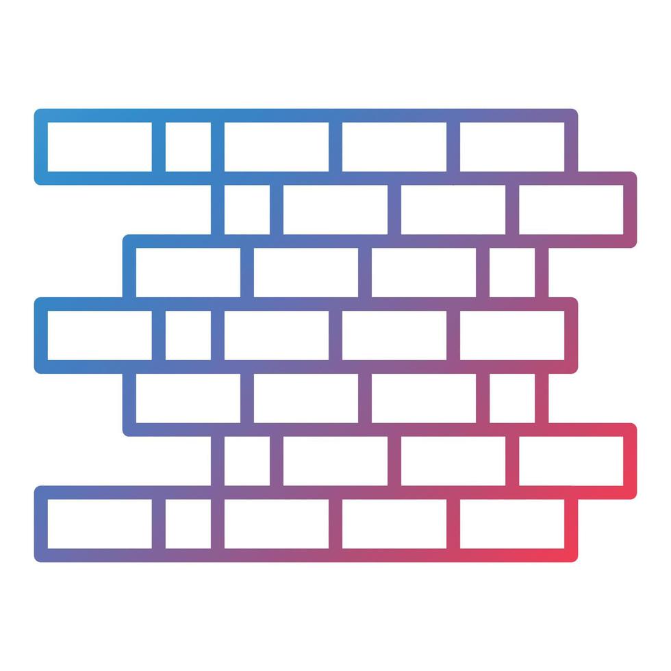 Berlin Wall Line Gradient Icon vector