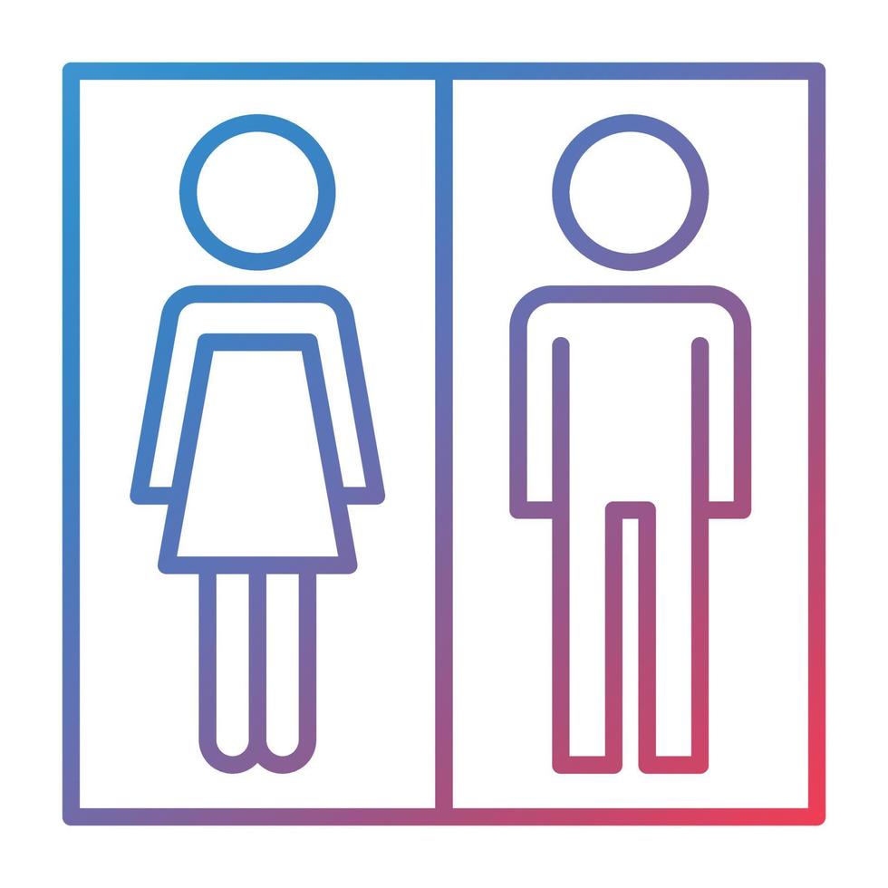 Toilet Line Gradient Icon vector