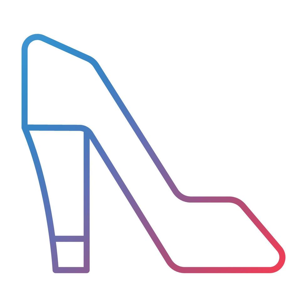 High Heels Line Gradient Icon vector