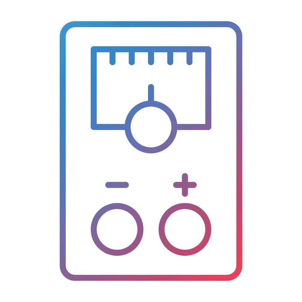 Voltmeter Line Gradient Icon vector