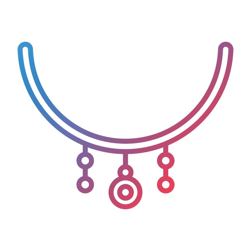 Necklace Line Gradient Icon vector