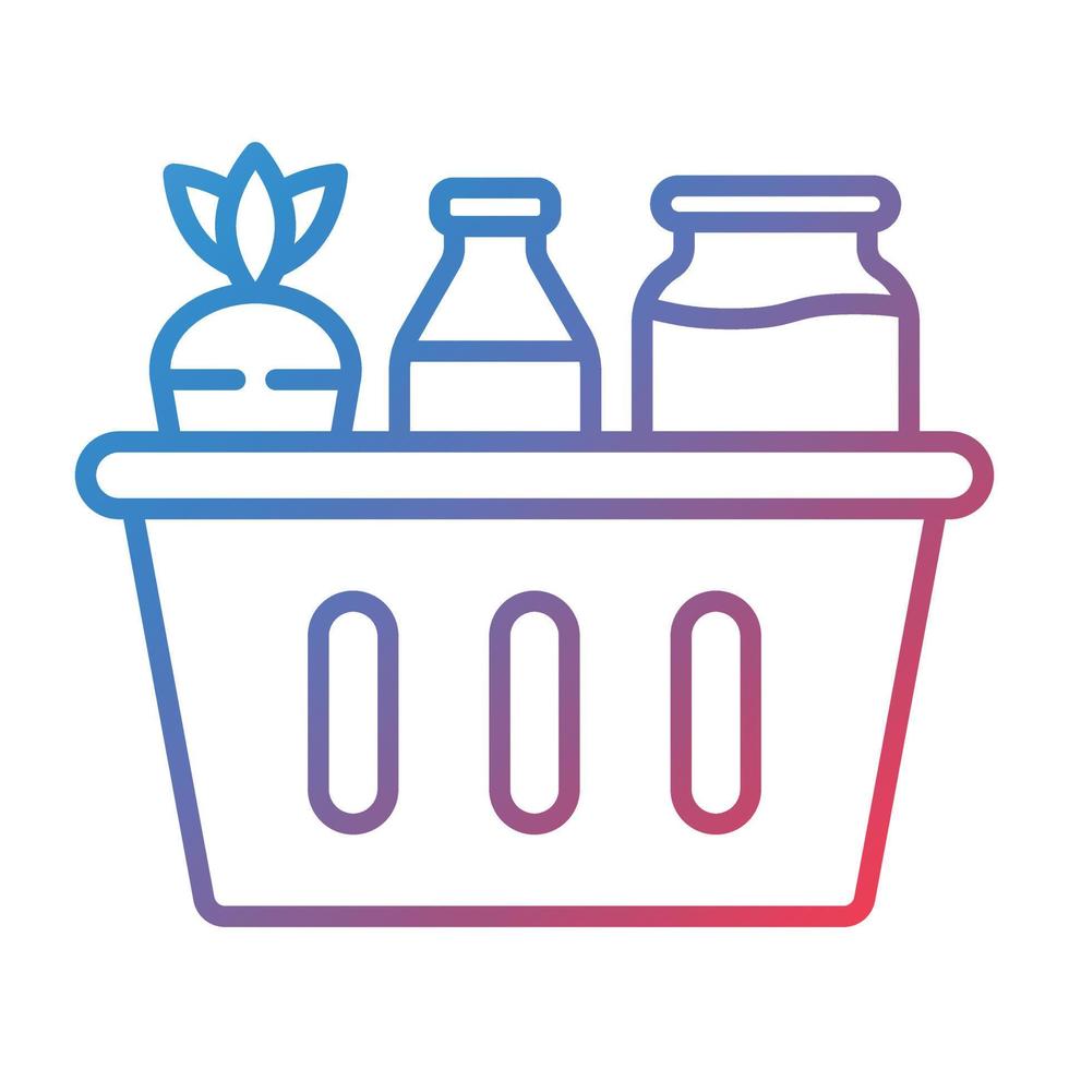 Groceries Line Gradient Icon vector