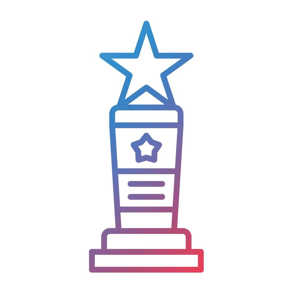 Award Line Gradient Icon vector