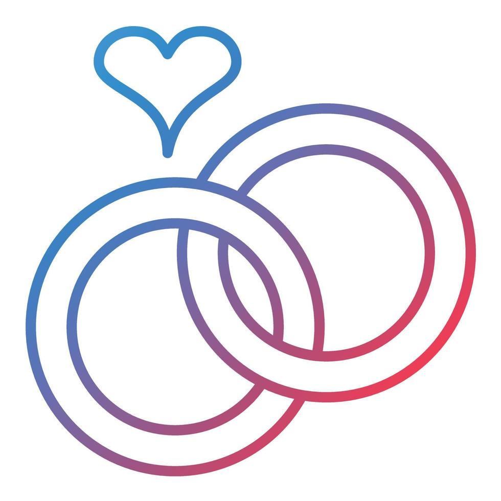 Rings Line Gradient Icon vector