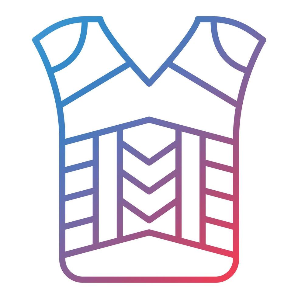 Armor Line Gradient Icon vector