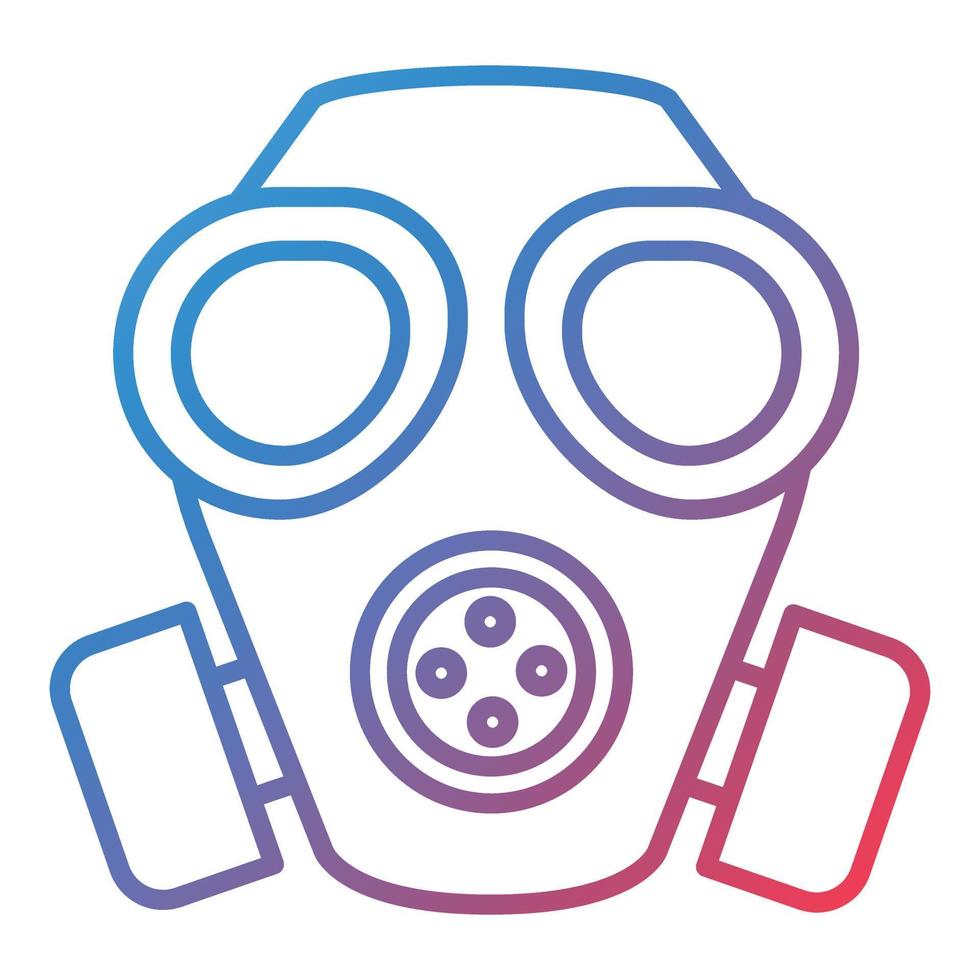 Army Mask Line Gradient Icon vector
