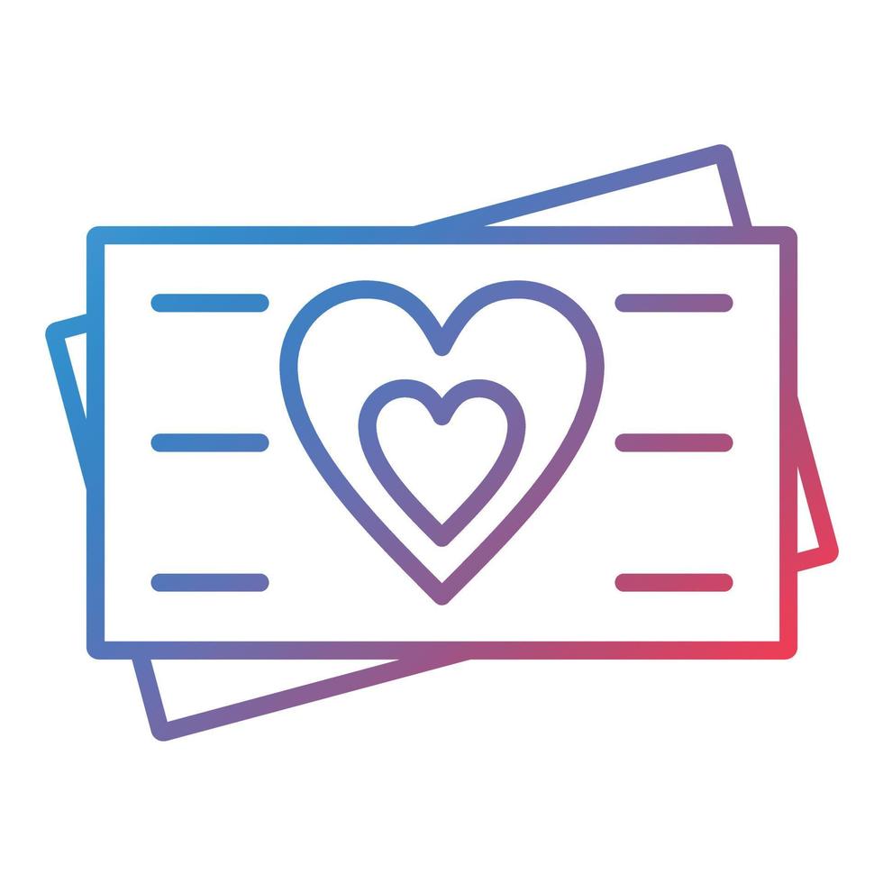 Postcard Line Gradient Icon vector