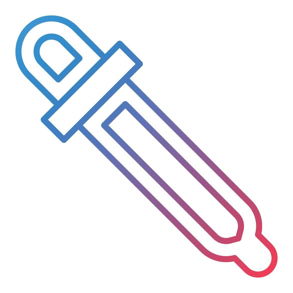 Pipette Line Gradient Icon vector