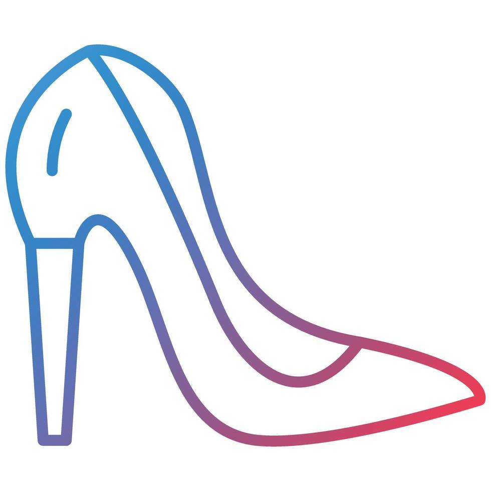 High Heels Line Gradient Icon vector