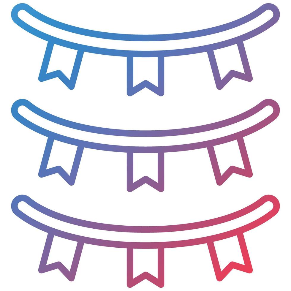 Garland Line Gradient Icon vector