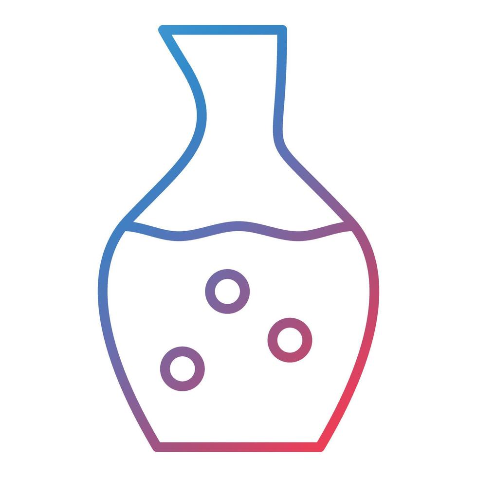 Decanter Line Gradient Icon vector