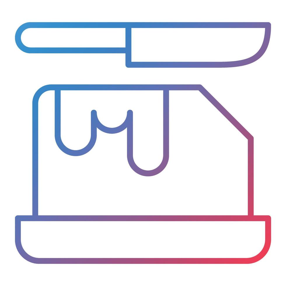 Butter Line Gradient Icon vector
