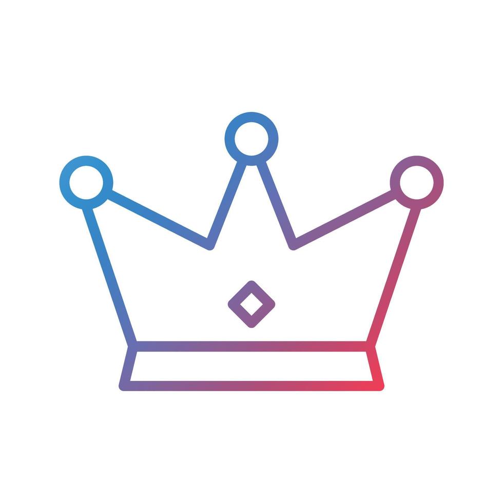 Crown Line Gradient Icon vector