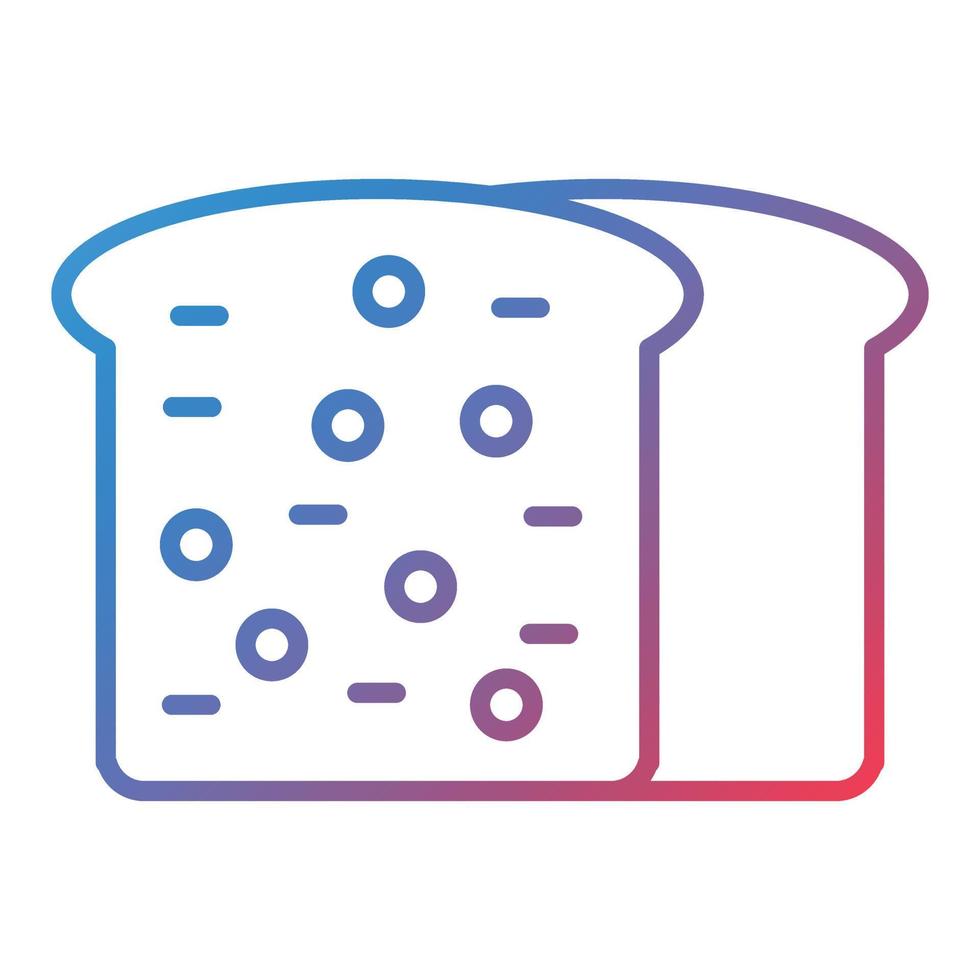 Bread Line Gradient Icon vector