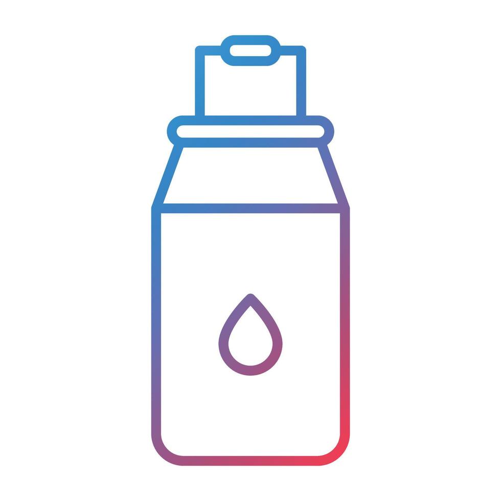 Milk Bucket Line Gradient Icon vector