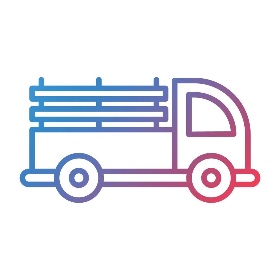 Pickup Truck Line Gradient Icon vector