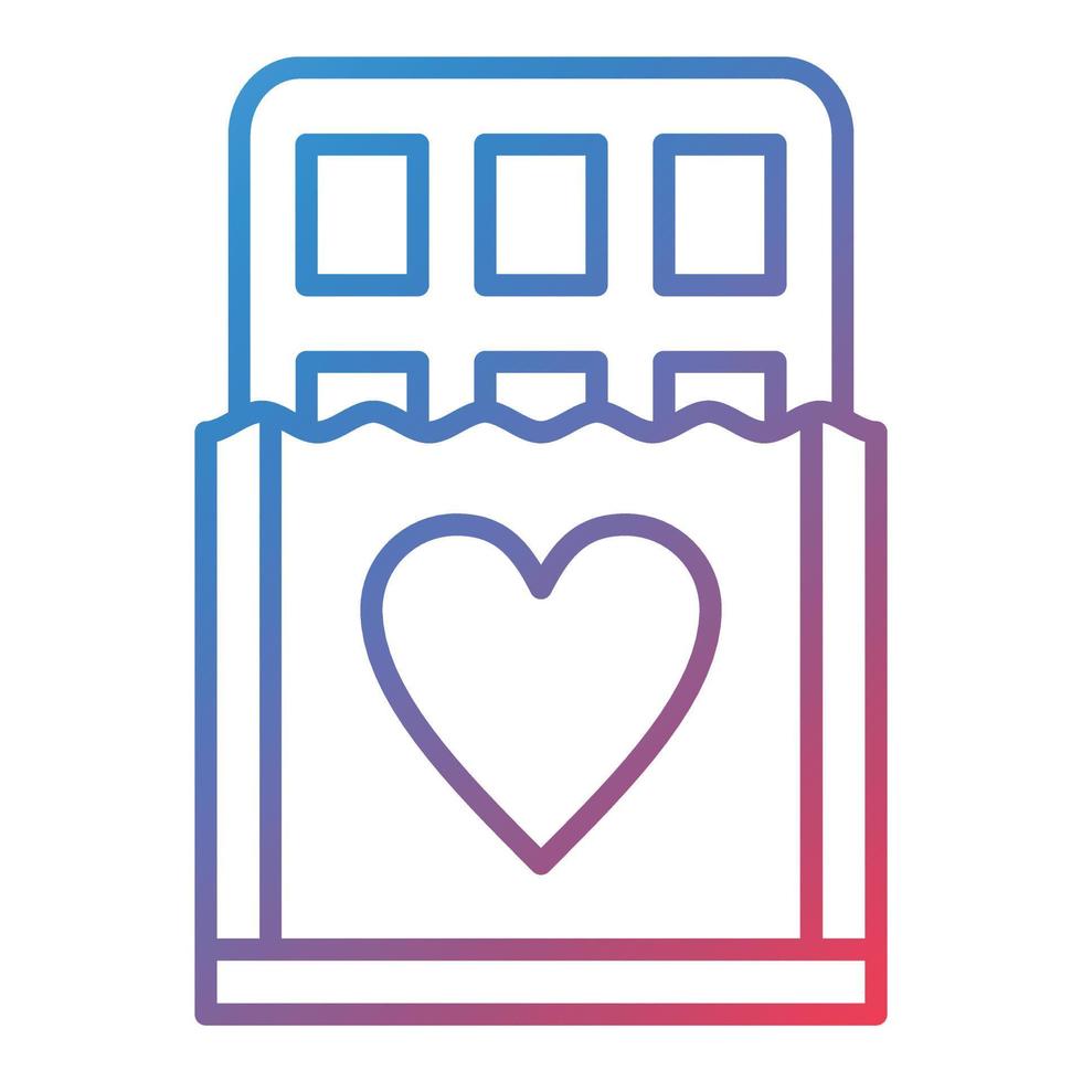 Chocolate Line Gradient Icon vector