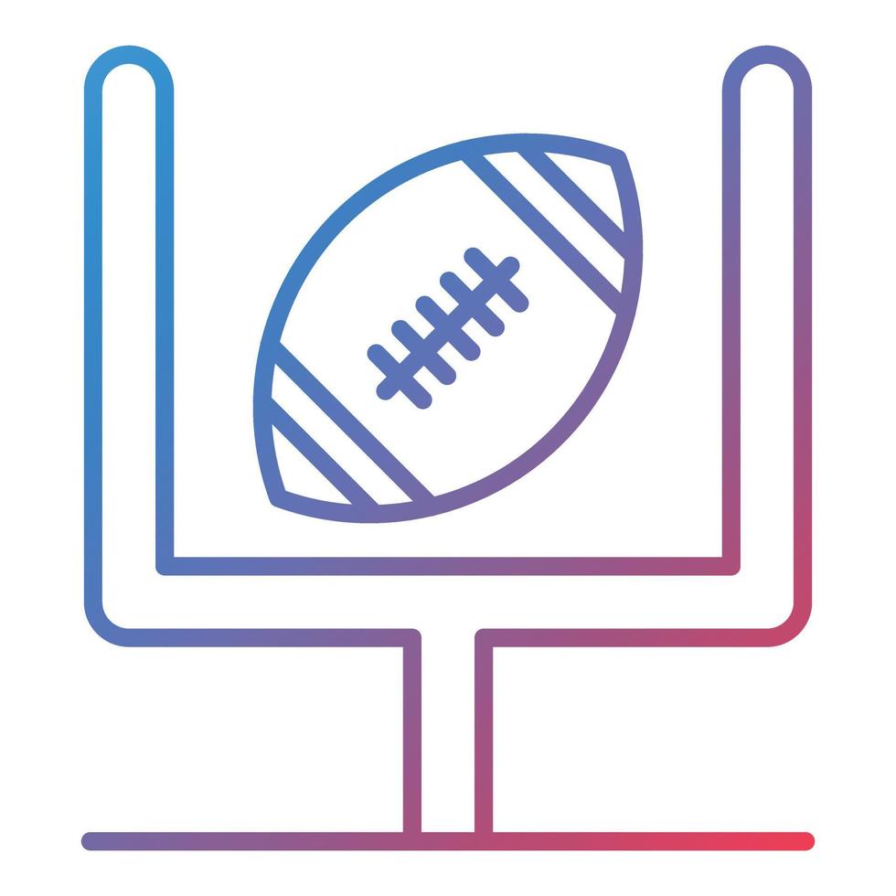 American Football Line Gradient Icon vector