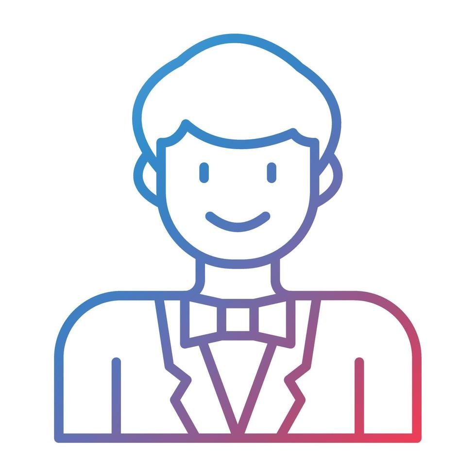 Actor Line Gradient Icon vector
