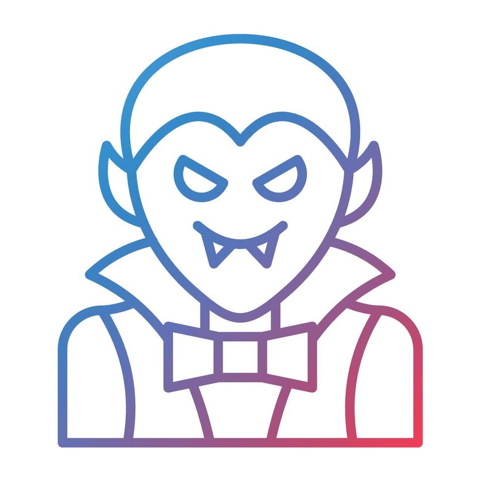 Dracula Line Gradient Icon vector