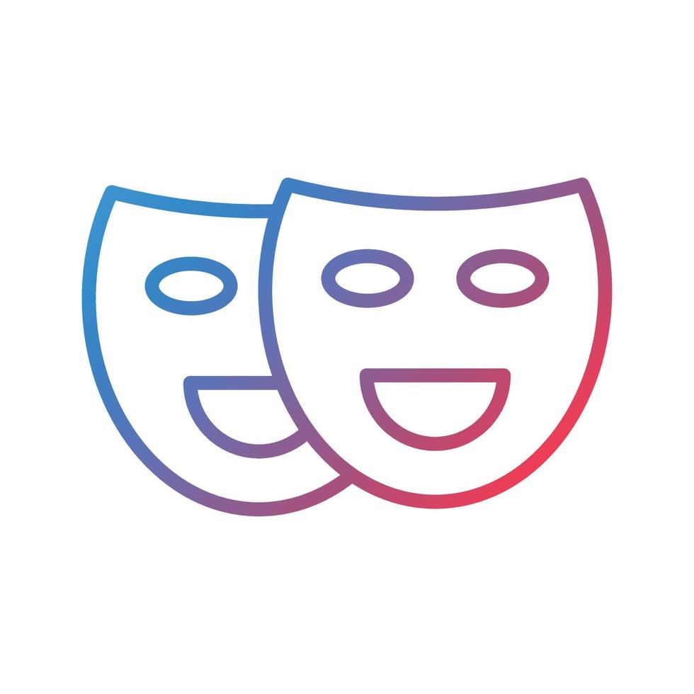 Masks Line Gradient Icon vector