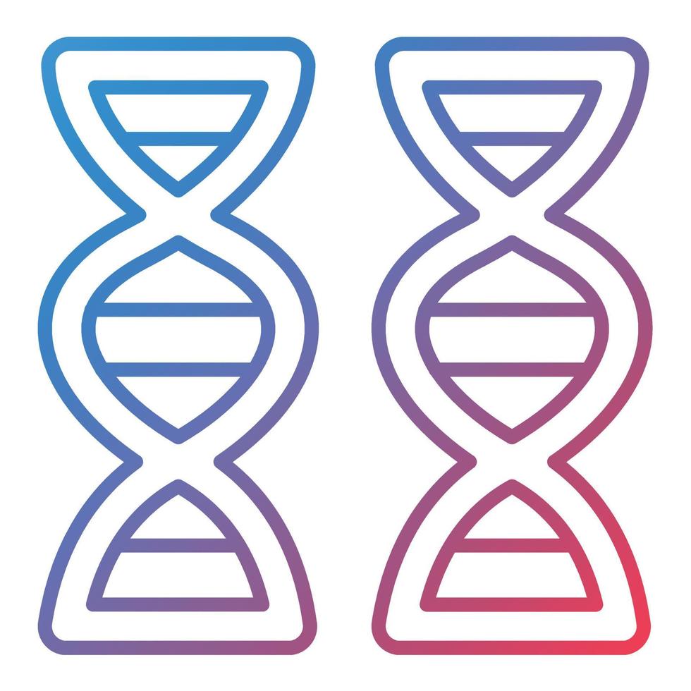 DNA Line Gradient Icon vector