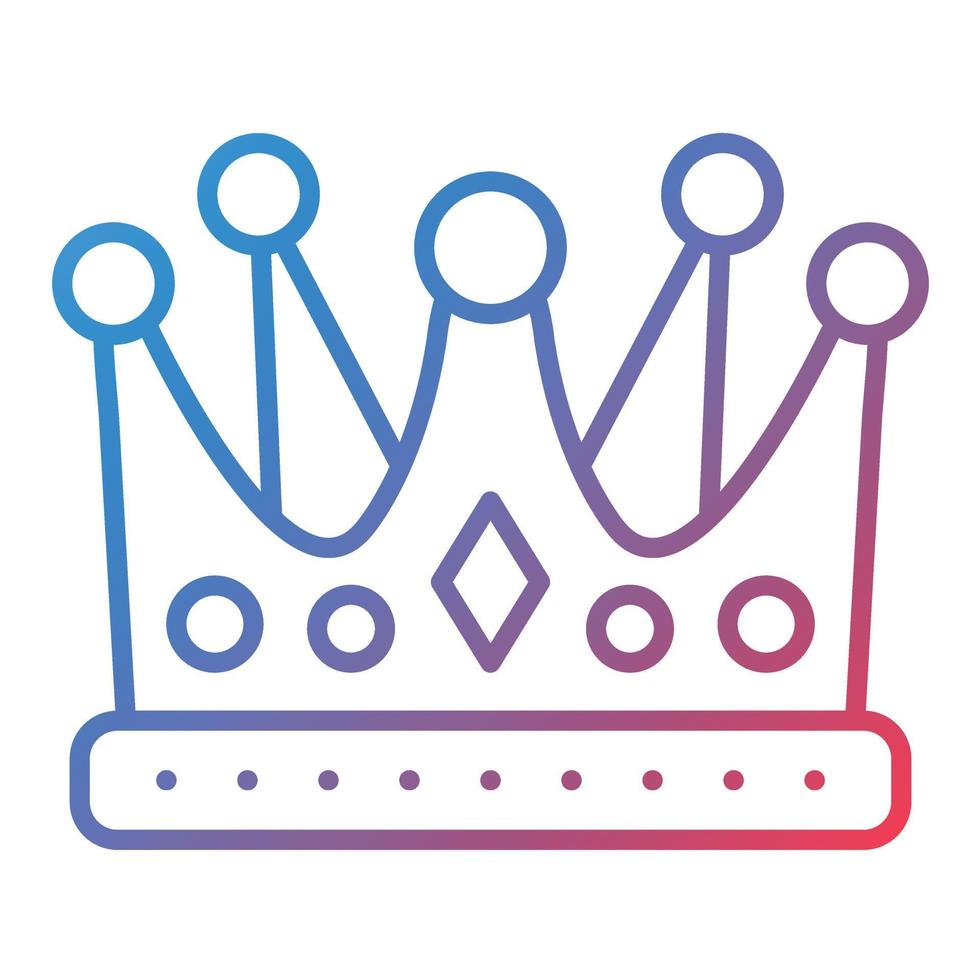 Crown Line Gradient Icon vector