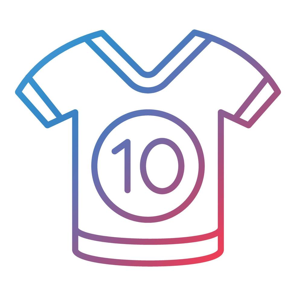 Sports Shirt Line Gradient Icon vector