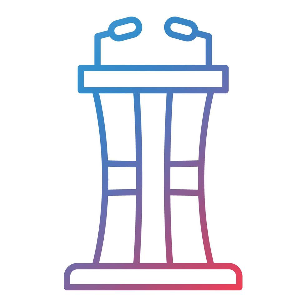 Lectern Line Gradient Icon vector