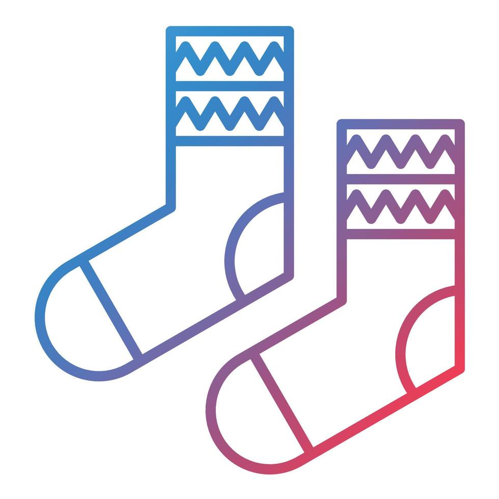 Socks Line Gradient Icon vector