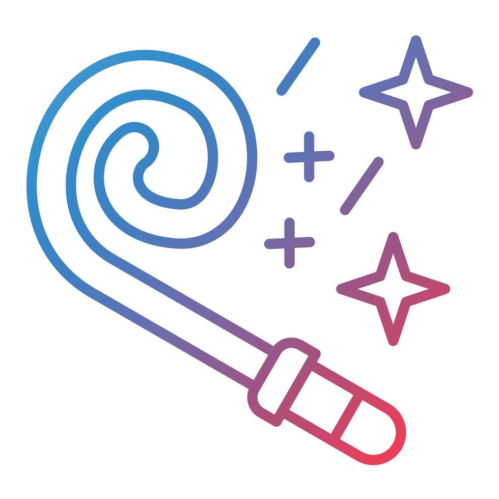 Party Blower Line Gradient Icon vector