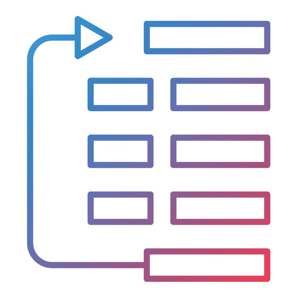 Low Priority Line Gradient Icon vector