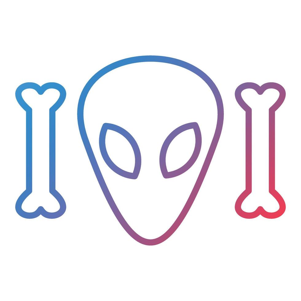 Extraterrestrial Line Gradient Icon vector