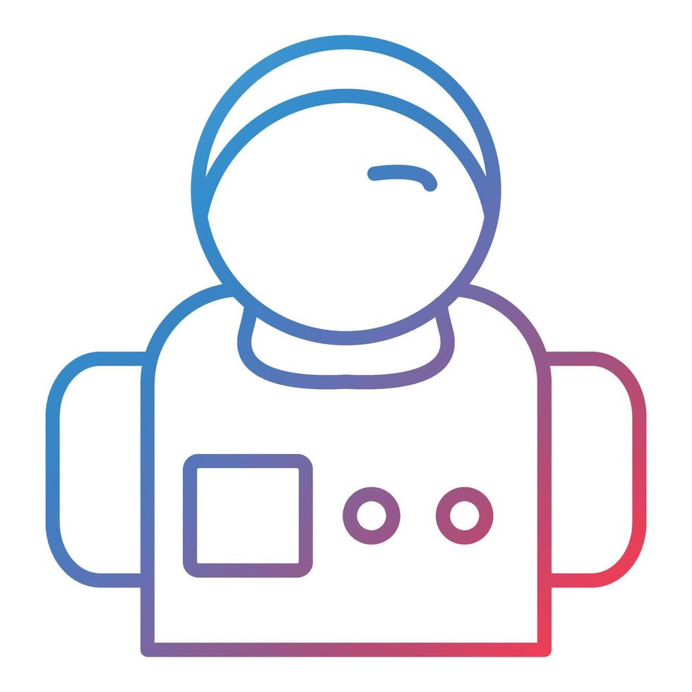 Astronaut Line Gradient Icon vector