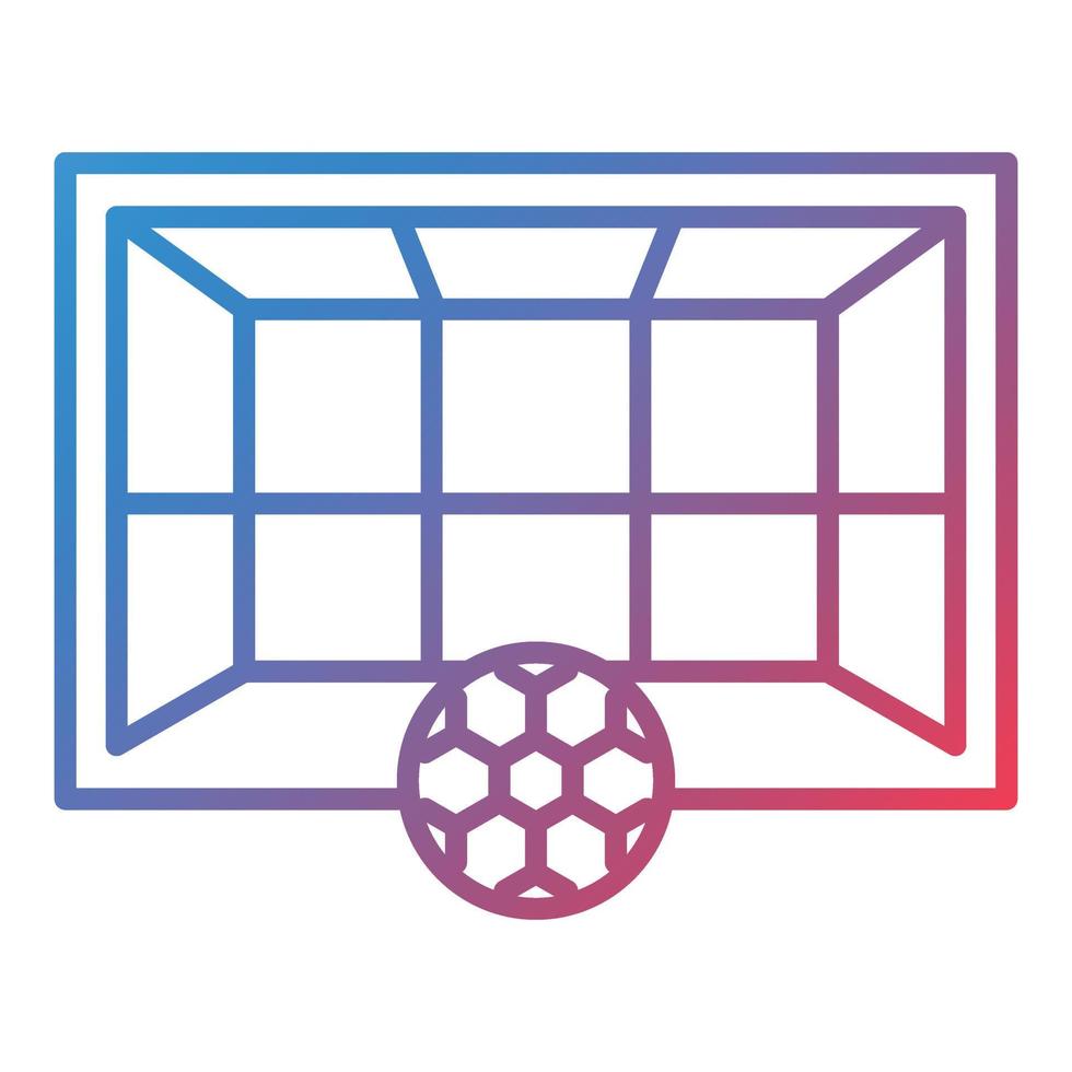 Football Goal Line Gradient Icon vector