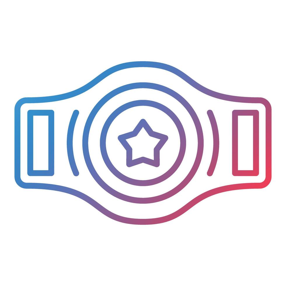 Champion Belt Line Gradient Icon vector