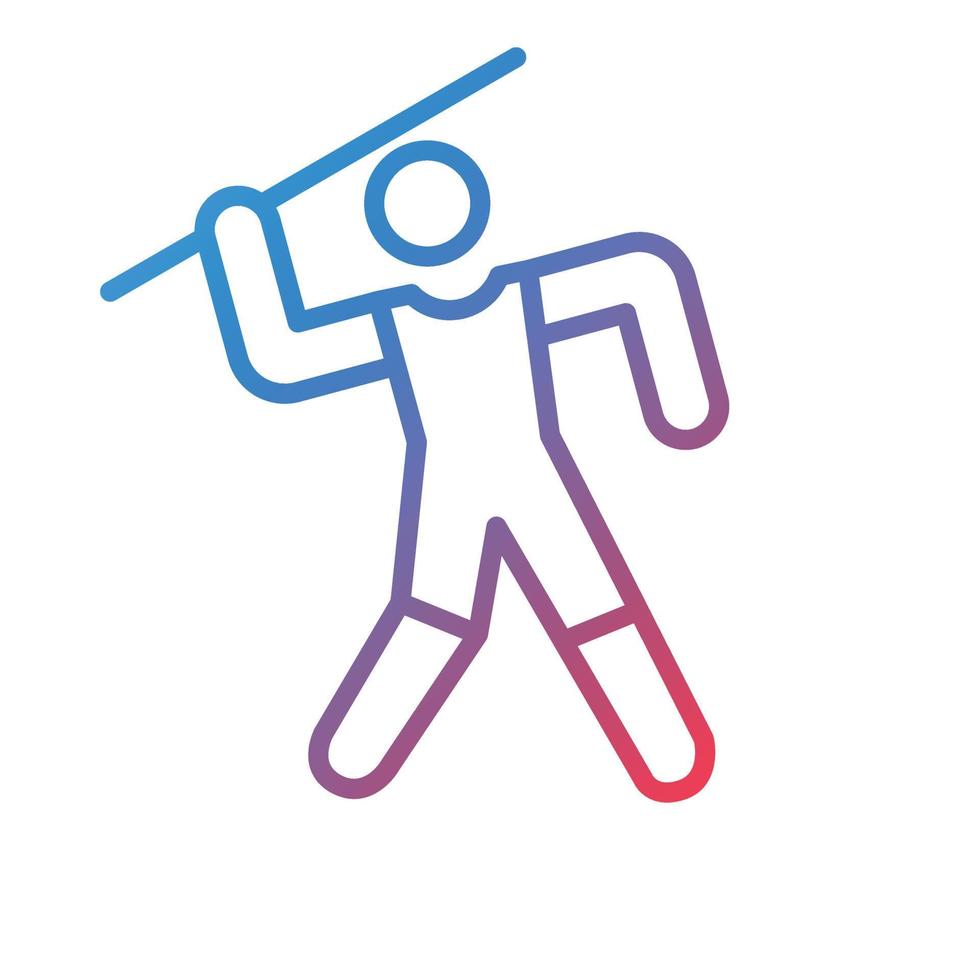 Javelin Line Gradient Icon vector