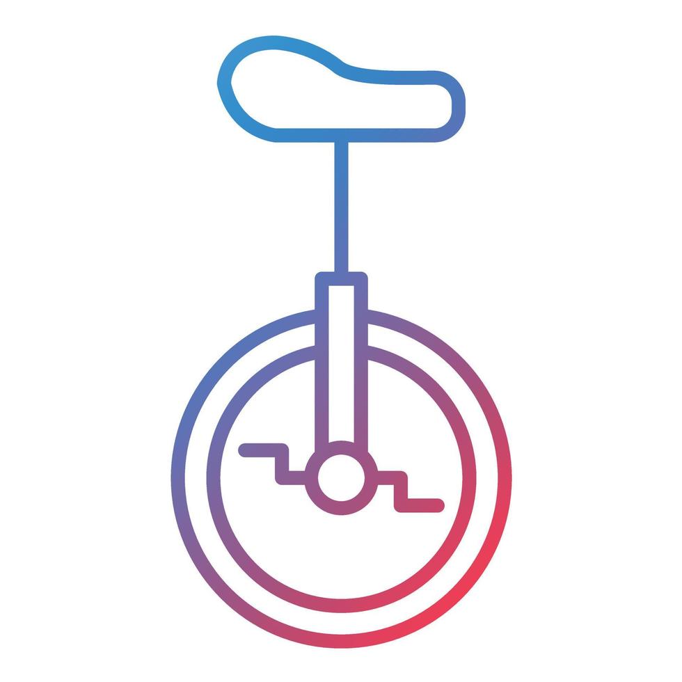 Monocycle Line Gradient Icon vector