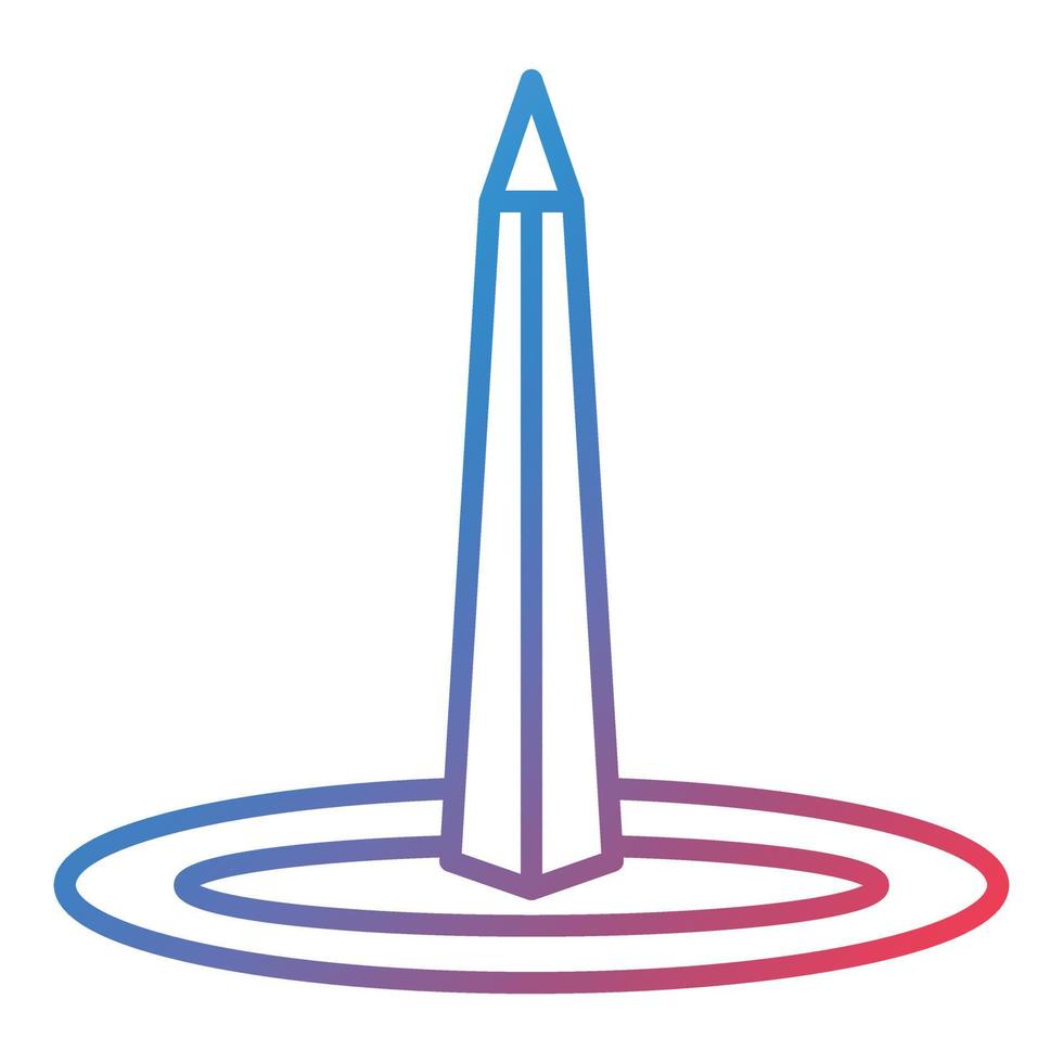 Obelisk Of Buenos Aires Line Gradient Icon vector
