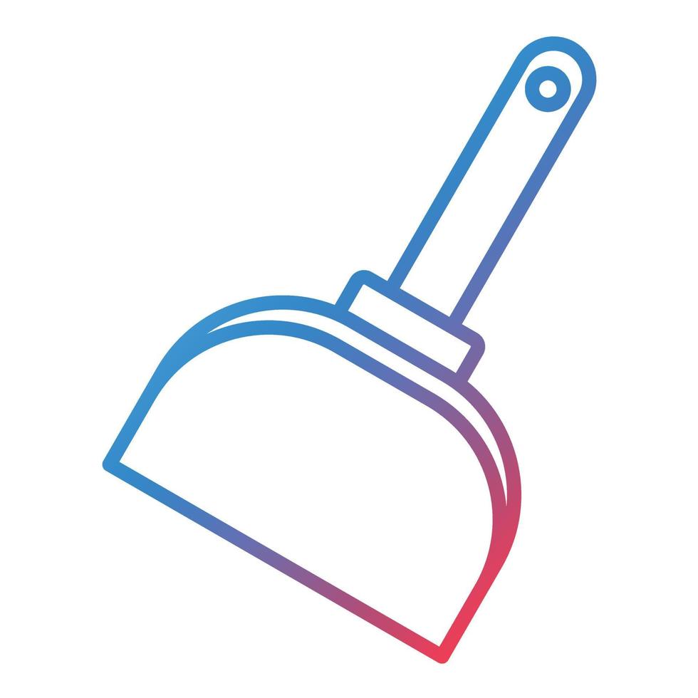 Dustpan Line Gradient Icon vector