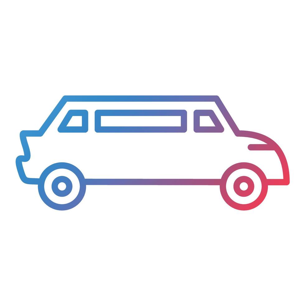 Limousine Line Gradient Icon vector