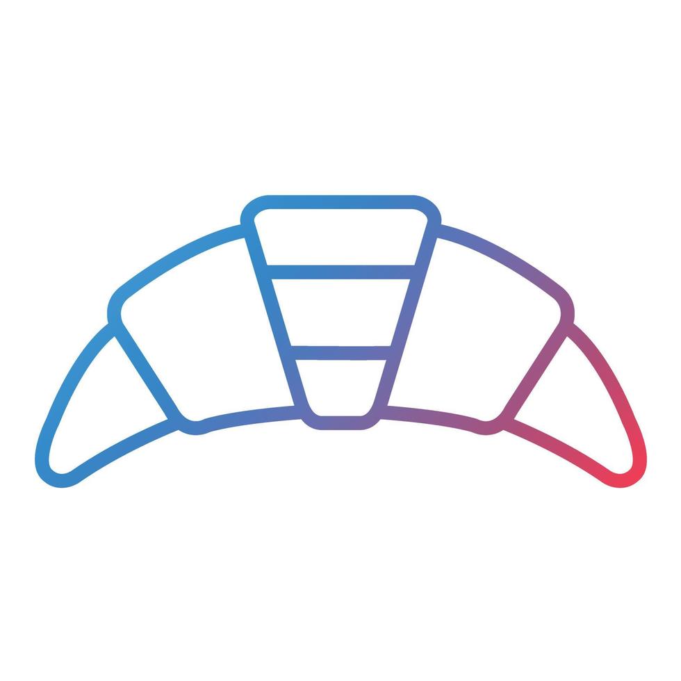 Croissant Line Gradient Icon vector