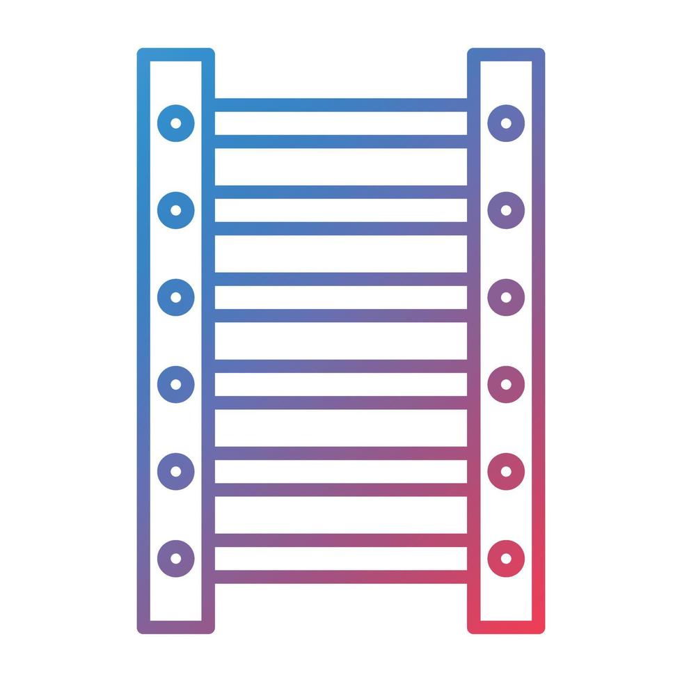 Ladder Line Gradient Icon vector